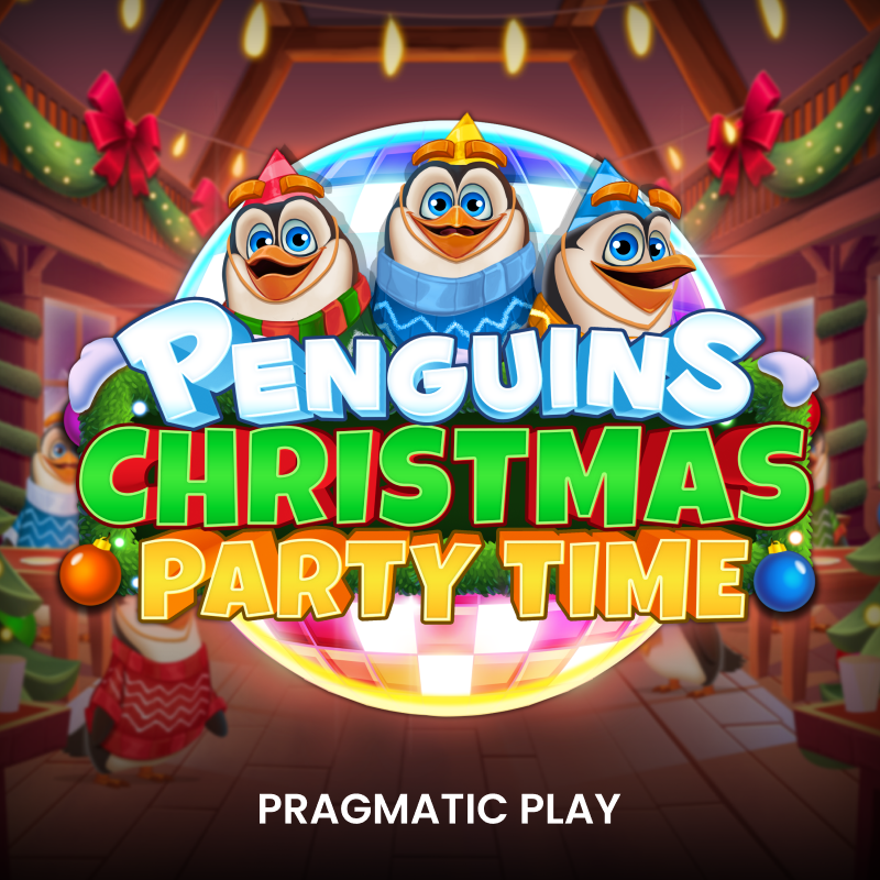 Penguins Christmas Party Time logo