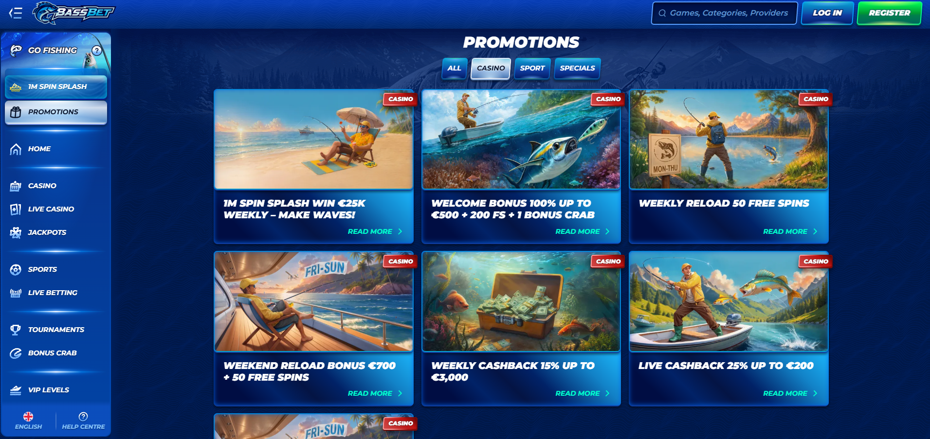 BassBet Casino screenshot: Promotions