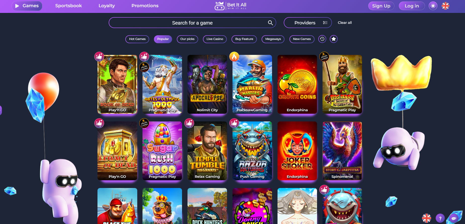 Bet It All screenshot: Slots
