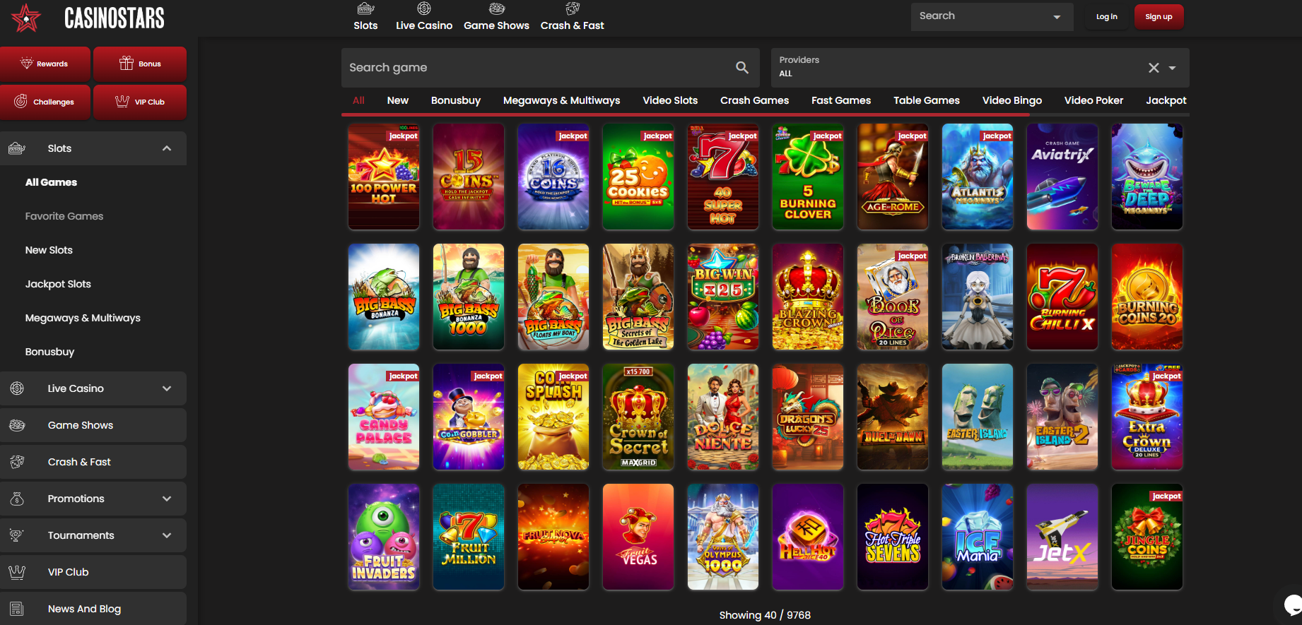 Casino Stars screenshot: Slots