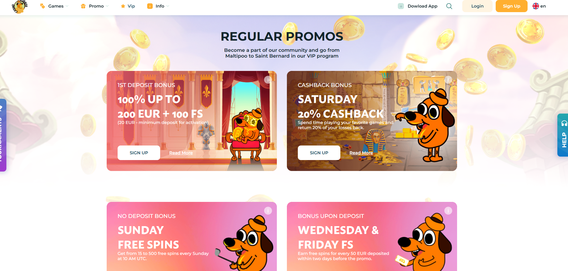 Cobber Casino screenshot: Promotions
