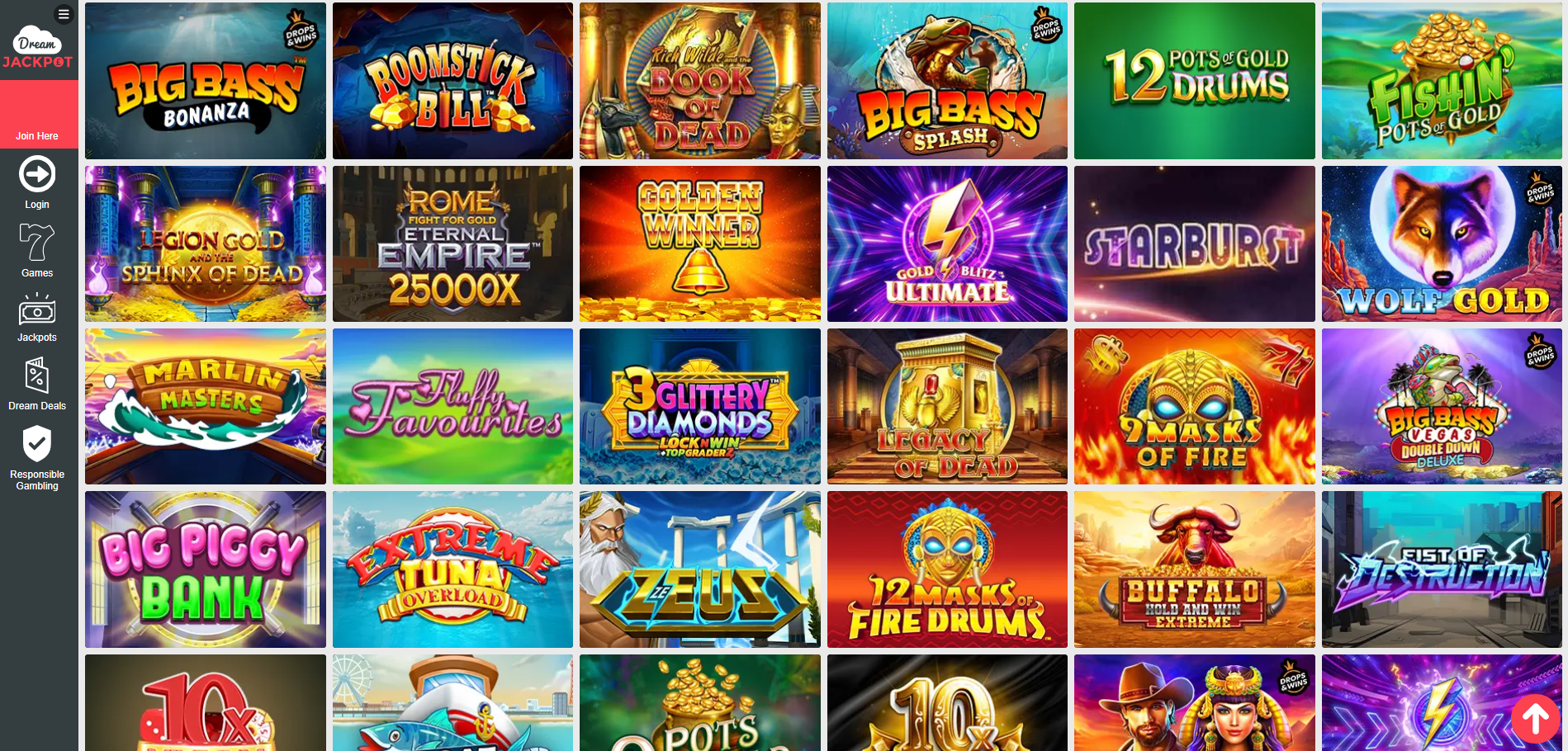Dream Jackpot Casino screenshot: Slots