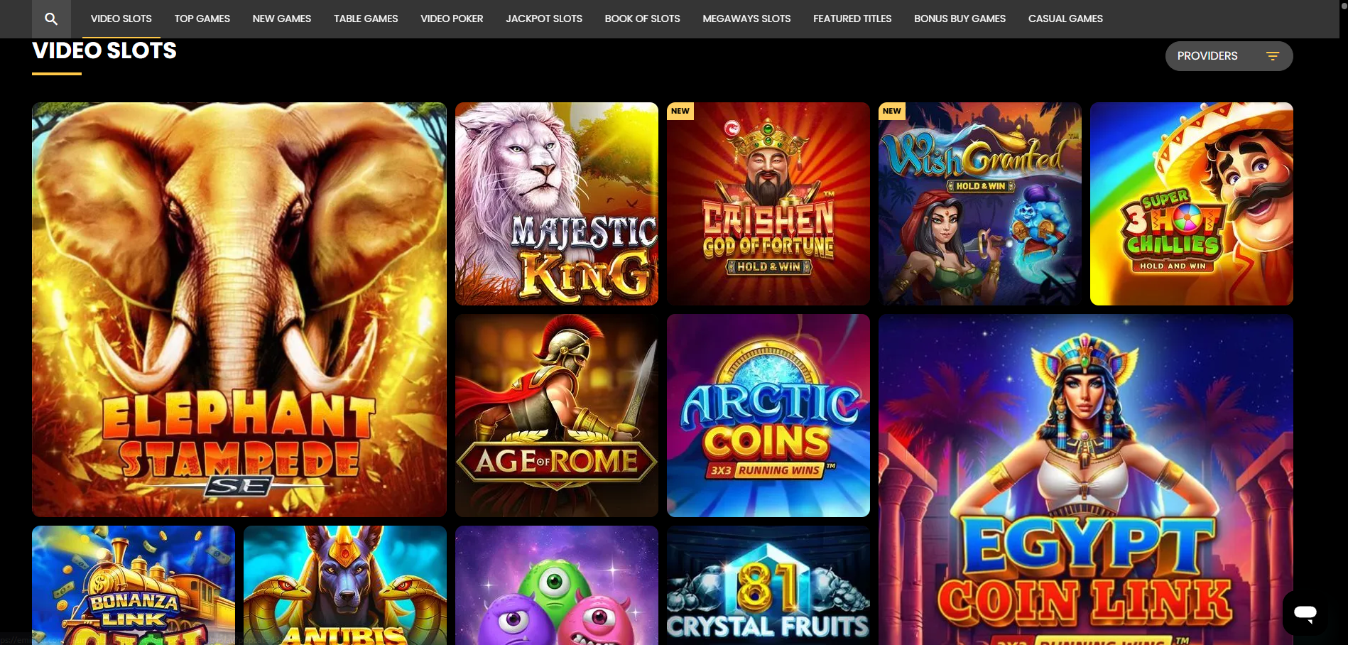 EmirBet Casino screenshot: Slots