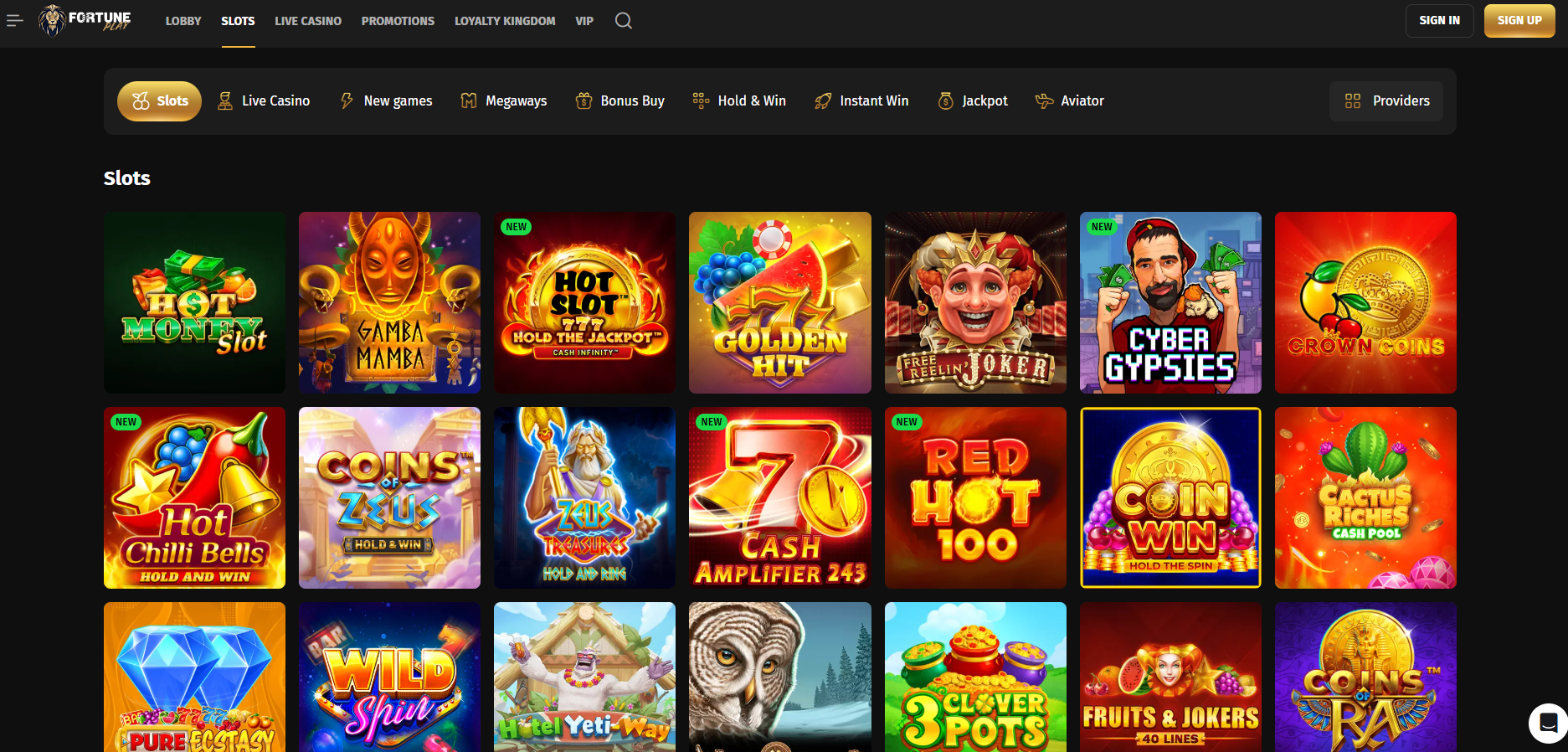 Fortune Play screenshot: Slots
