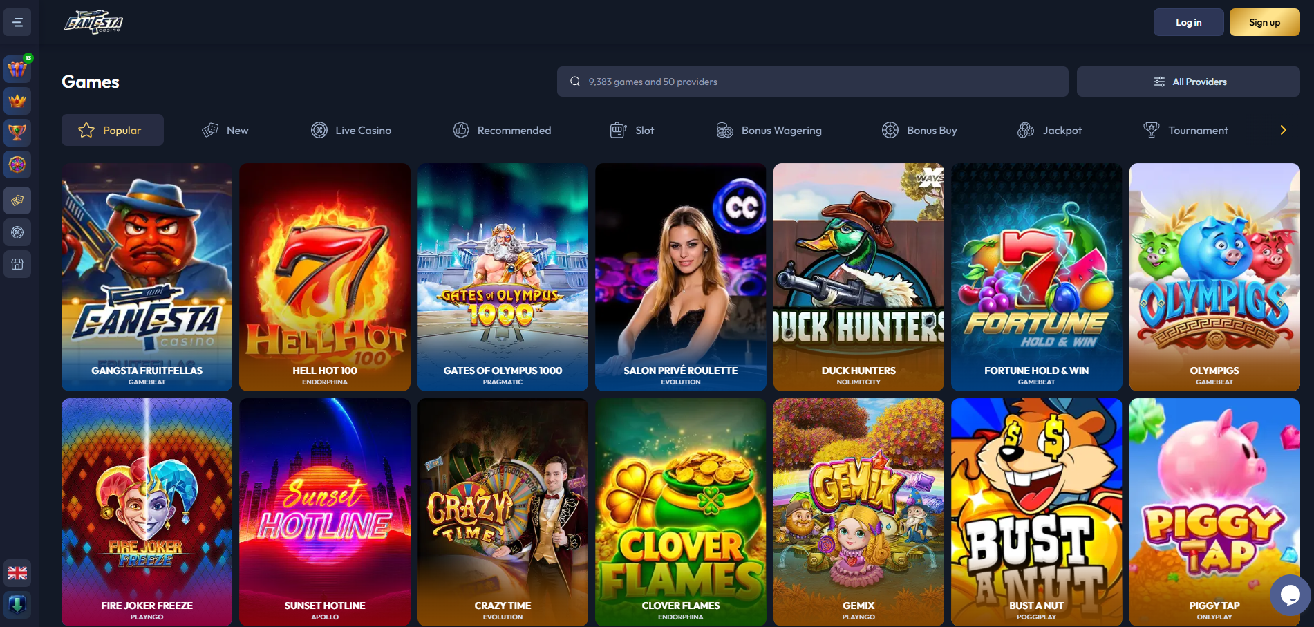 Gangsta Casino screenshot: Slots