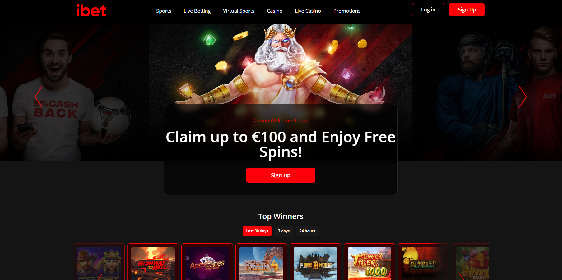 ibet screenshot: Homepage