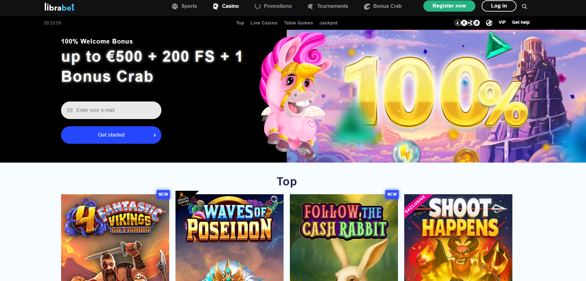 Librabet Casino screenshot: Slots