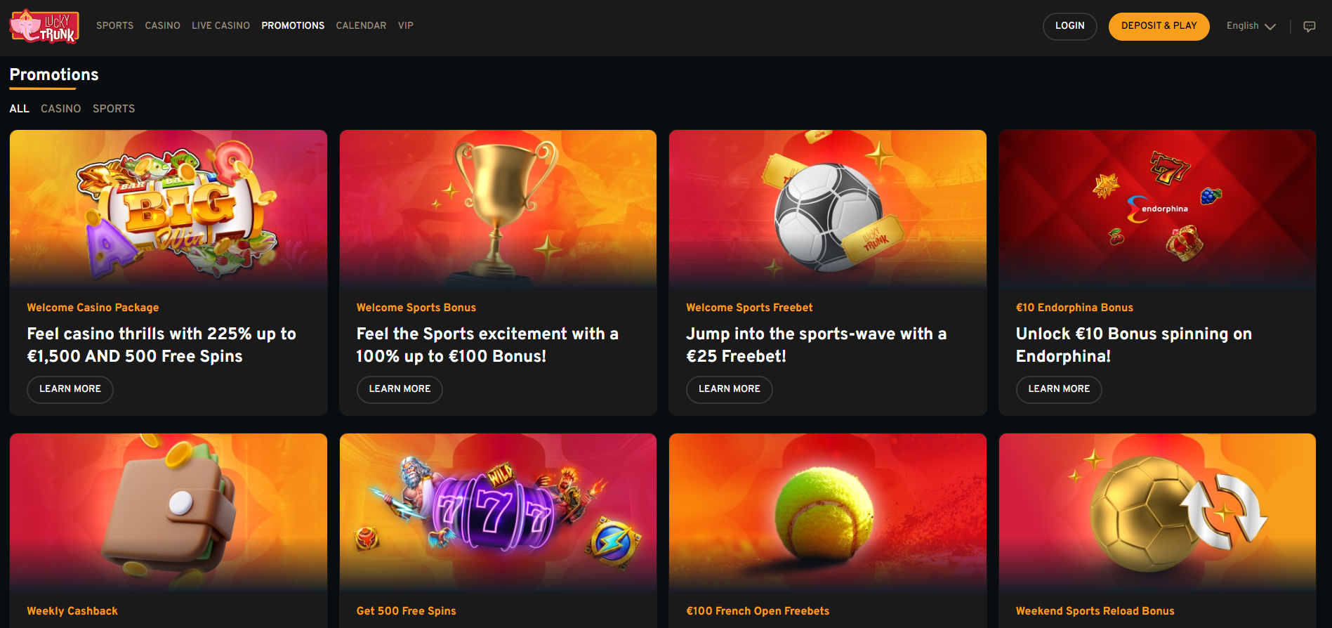 Lucky Trunk screenshot: Promotions