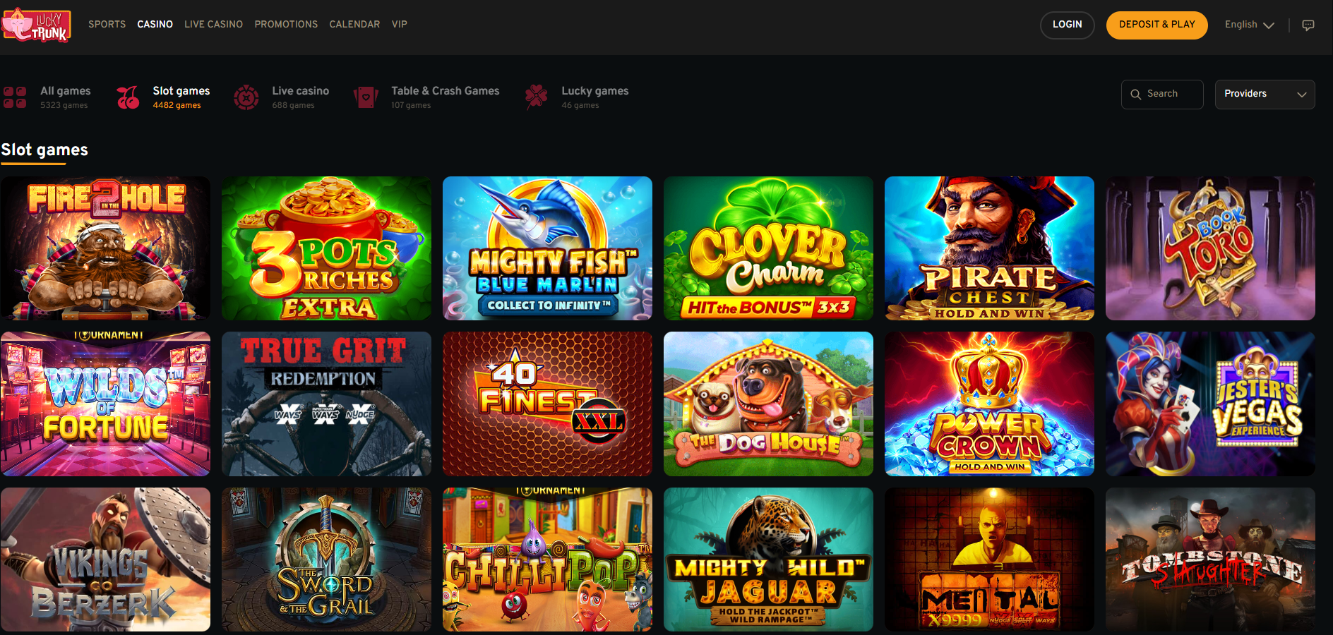 Lucky Trunk screenshot: Slots