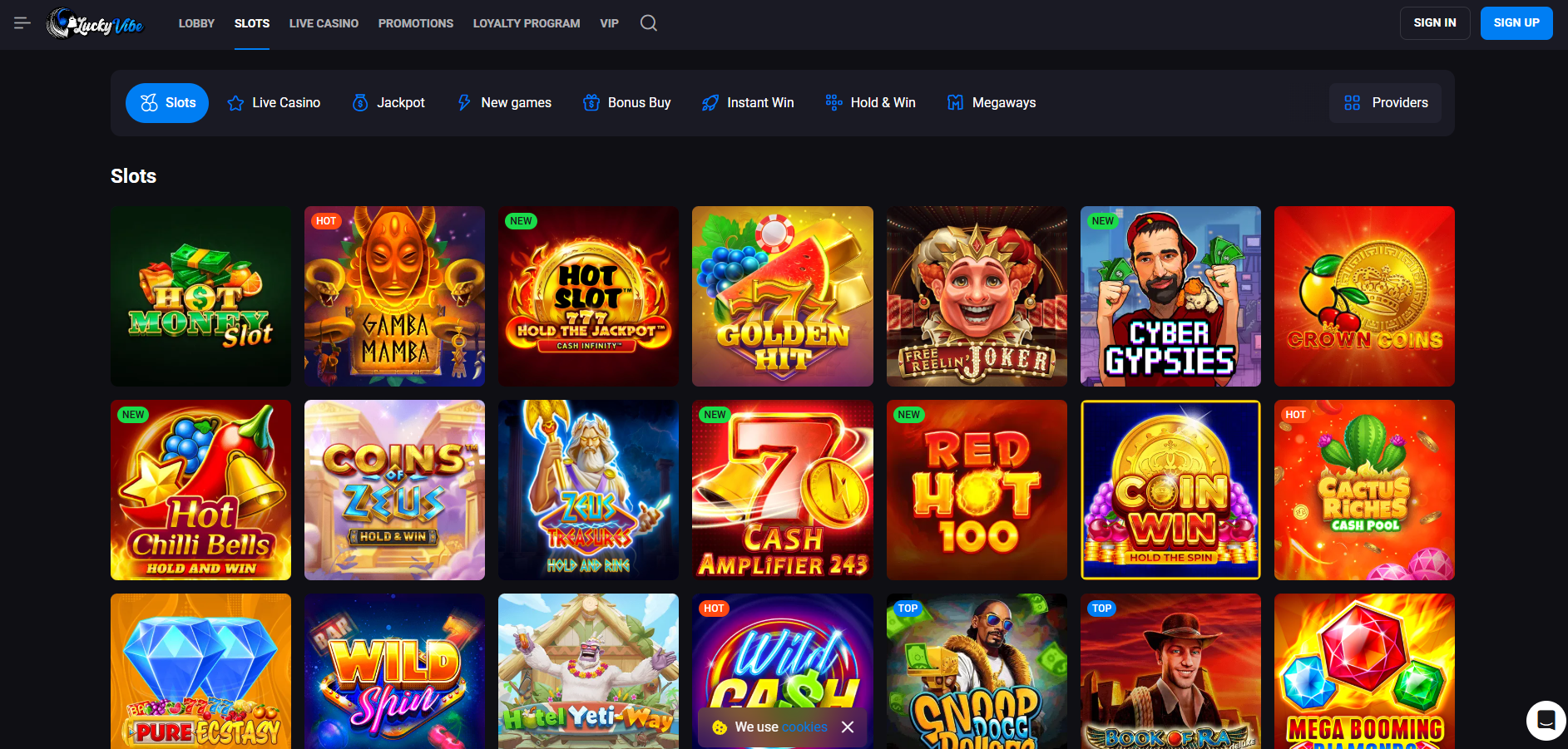 Lucky Vibe screenshot: Slots