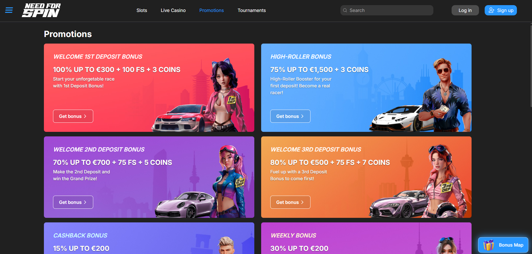Needforspin screenshot: Promotions