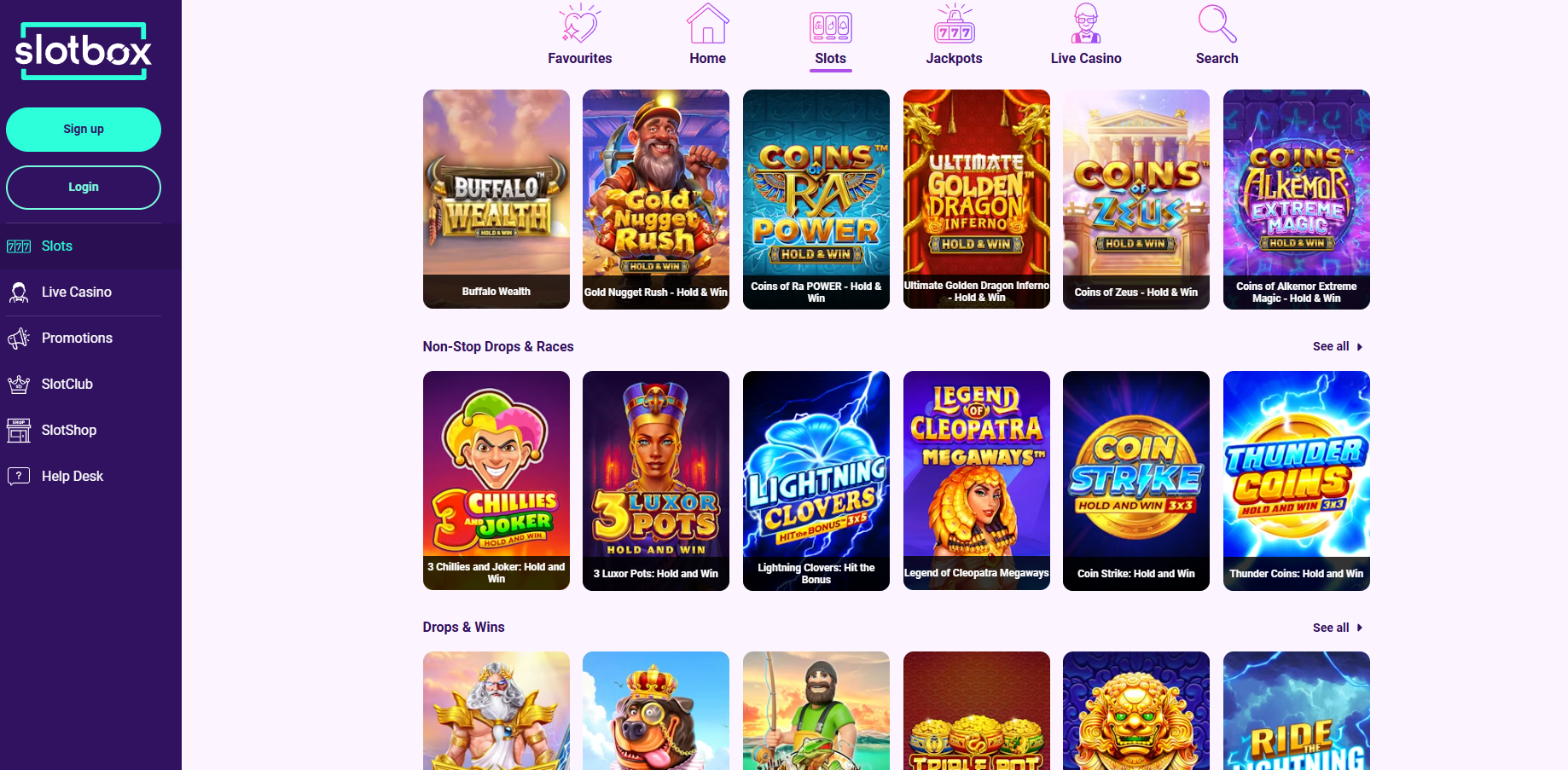 Slotbox screenshot: Slots