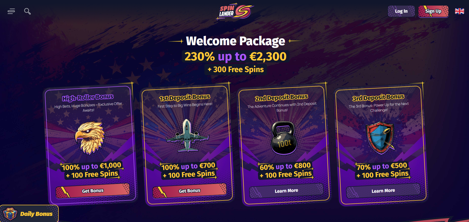 Spinlander screenshot: Promotions