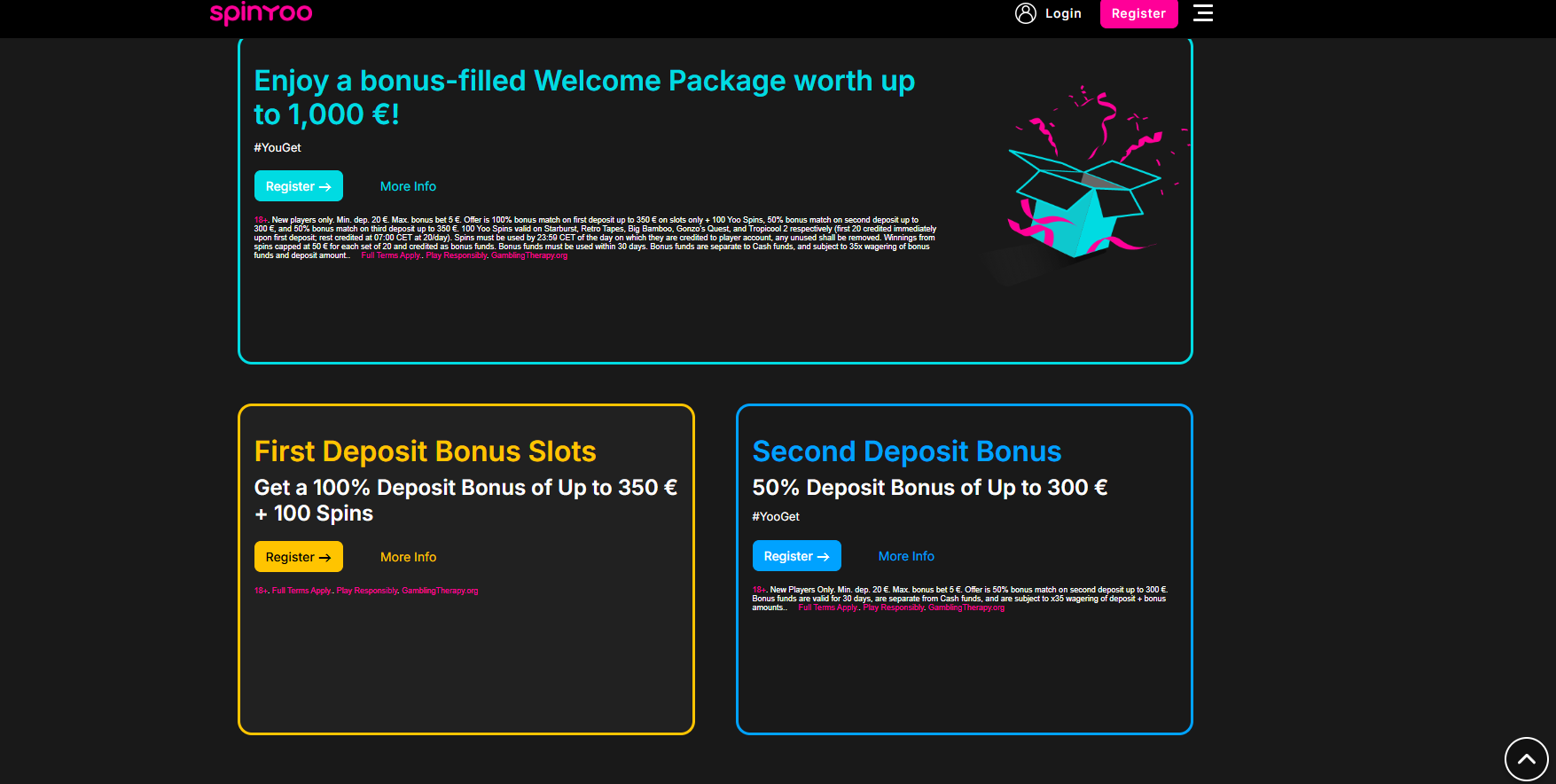 SpinYoo screenshot: Promotions