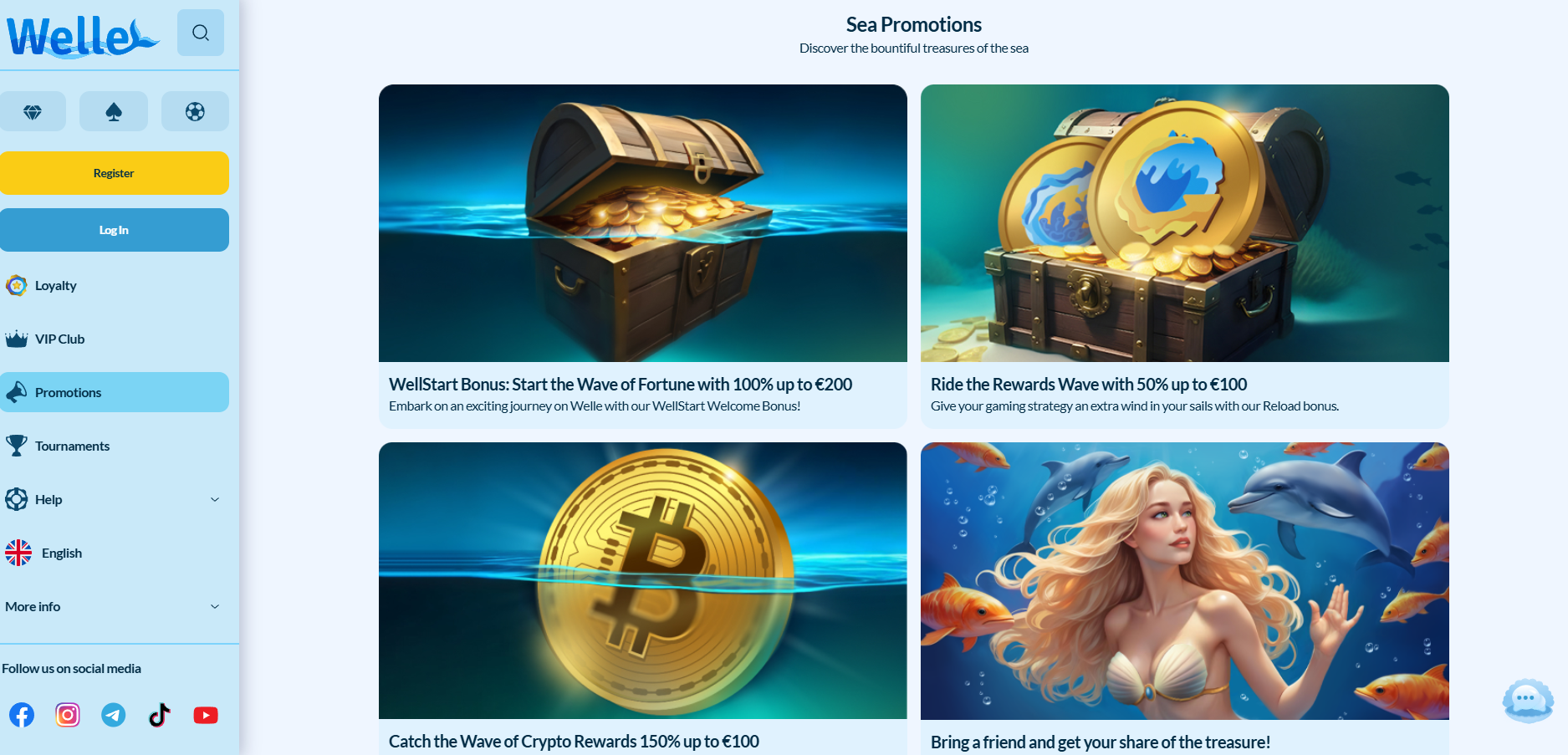 Welle Casino screenshot: Promotions