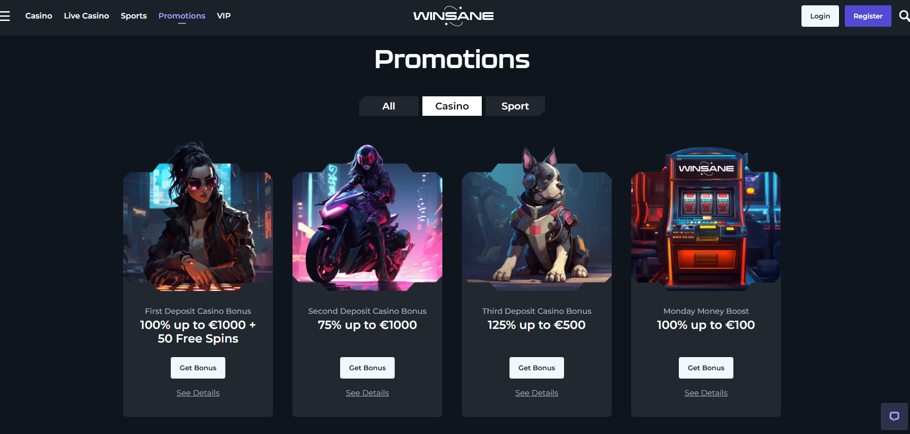 Winsane screenshot: Promotions