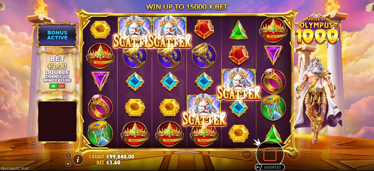 Feature trigger in Gates of Olympus 1000