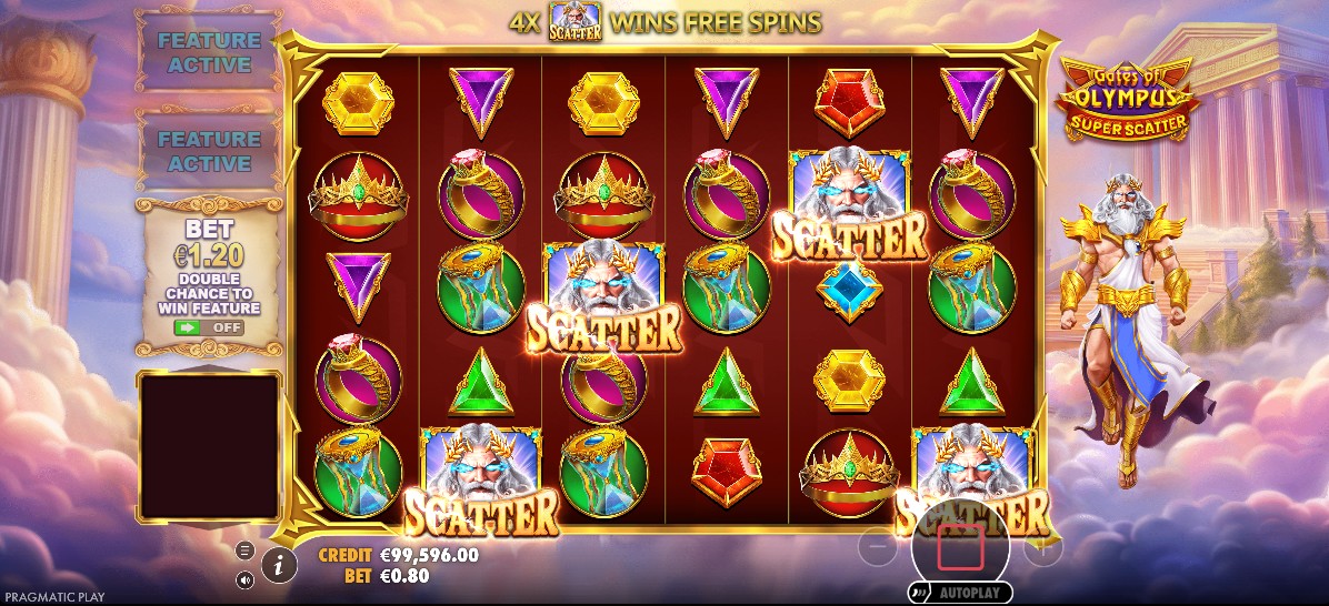 Feature trigger in Gates of Olympus Super Scatter