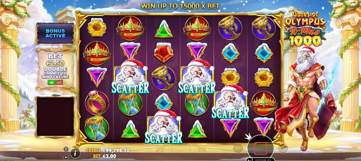 Feature trigger in Gates of Olympus Xmas 1000