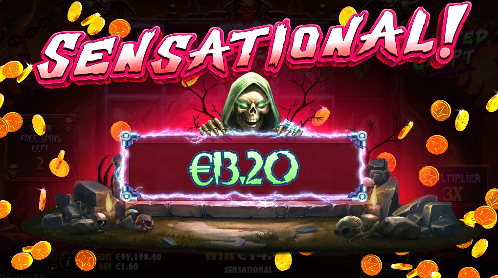 Bonus round gameplay in Haunted Crypt