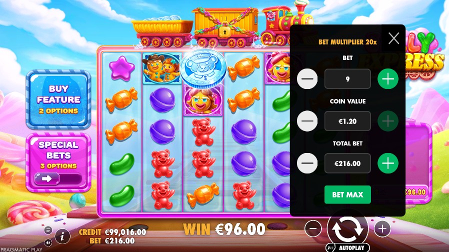 Base game layout in Jelly Express