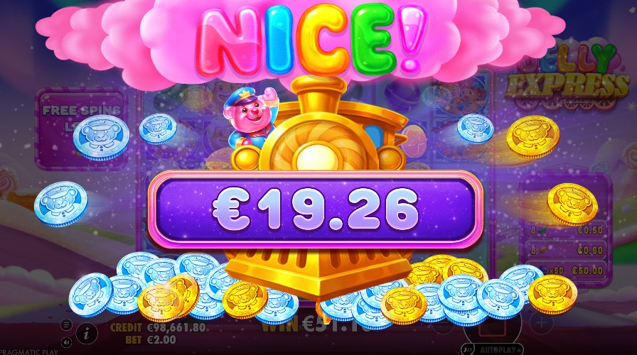 Bonus round gameplay in Jelly Express