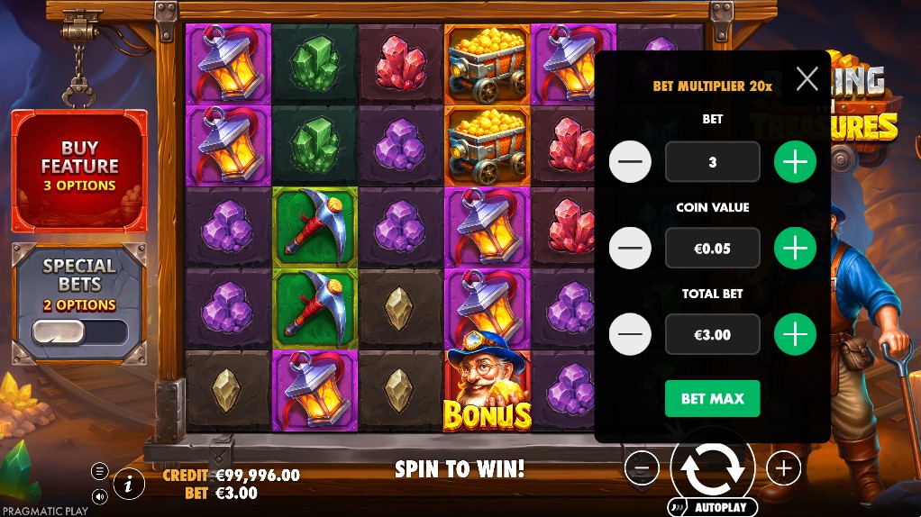 Base game layout in Rolling in Treasures