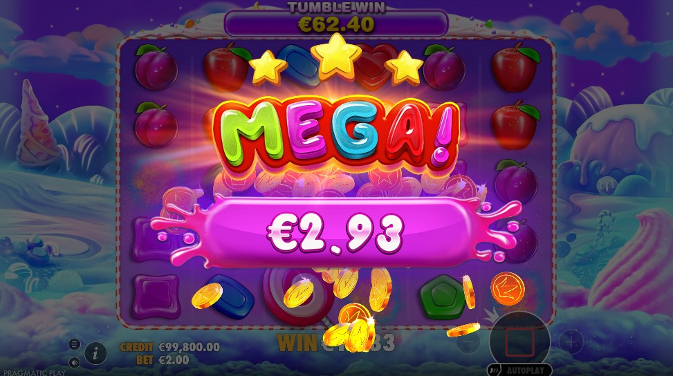 Bonus round gameplay in Sweet Bonanza